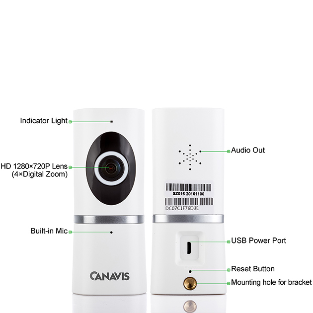CANAVIS180 degree VR Security Camera