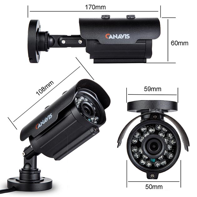 CANAVIS 720P/960P/1080P AHD Security Camera