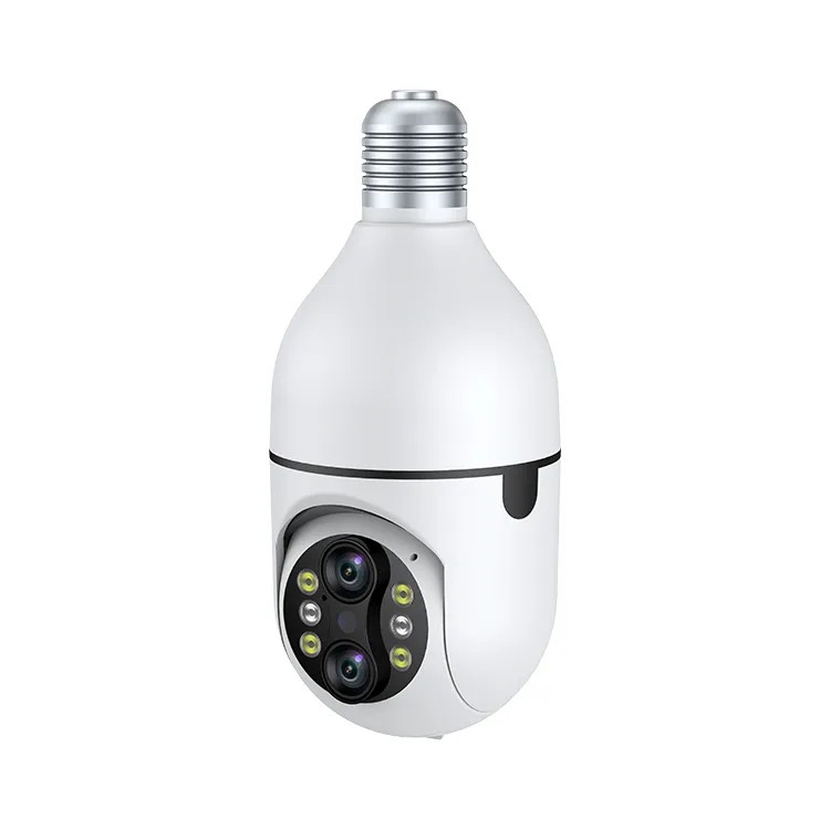 Home Smart Wireless 360 Degree Surveillance Ptz Light Bulb Security Wifi Cctv Network Camera