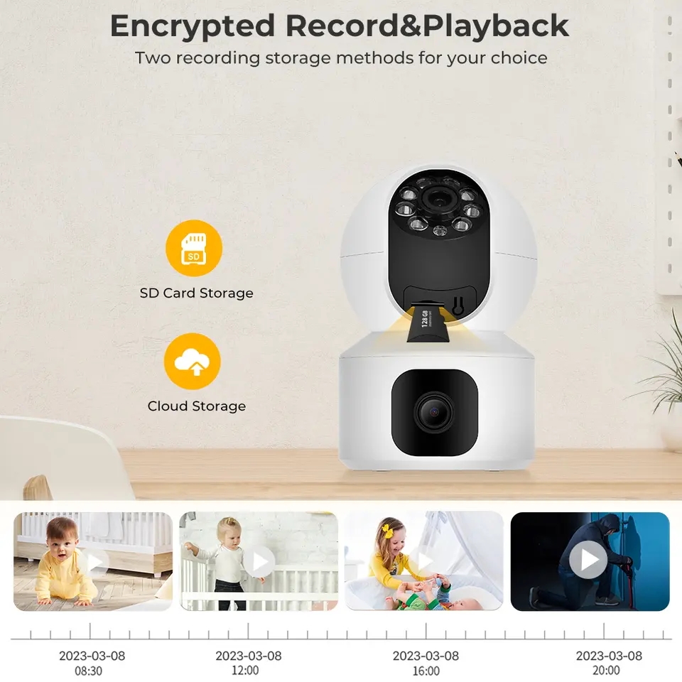 Wholesale High Quality PTZ Smart Security Indoor PTZ Network Camera with Night Vision and Cloud Storage